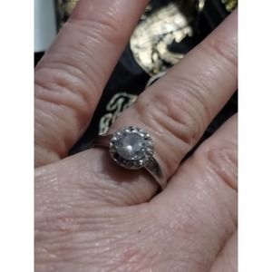 Sterling silver CZ ring size 7